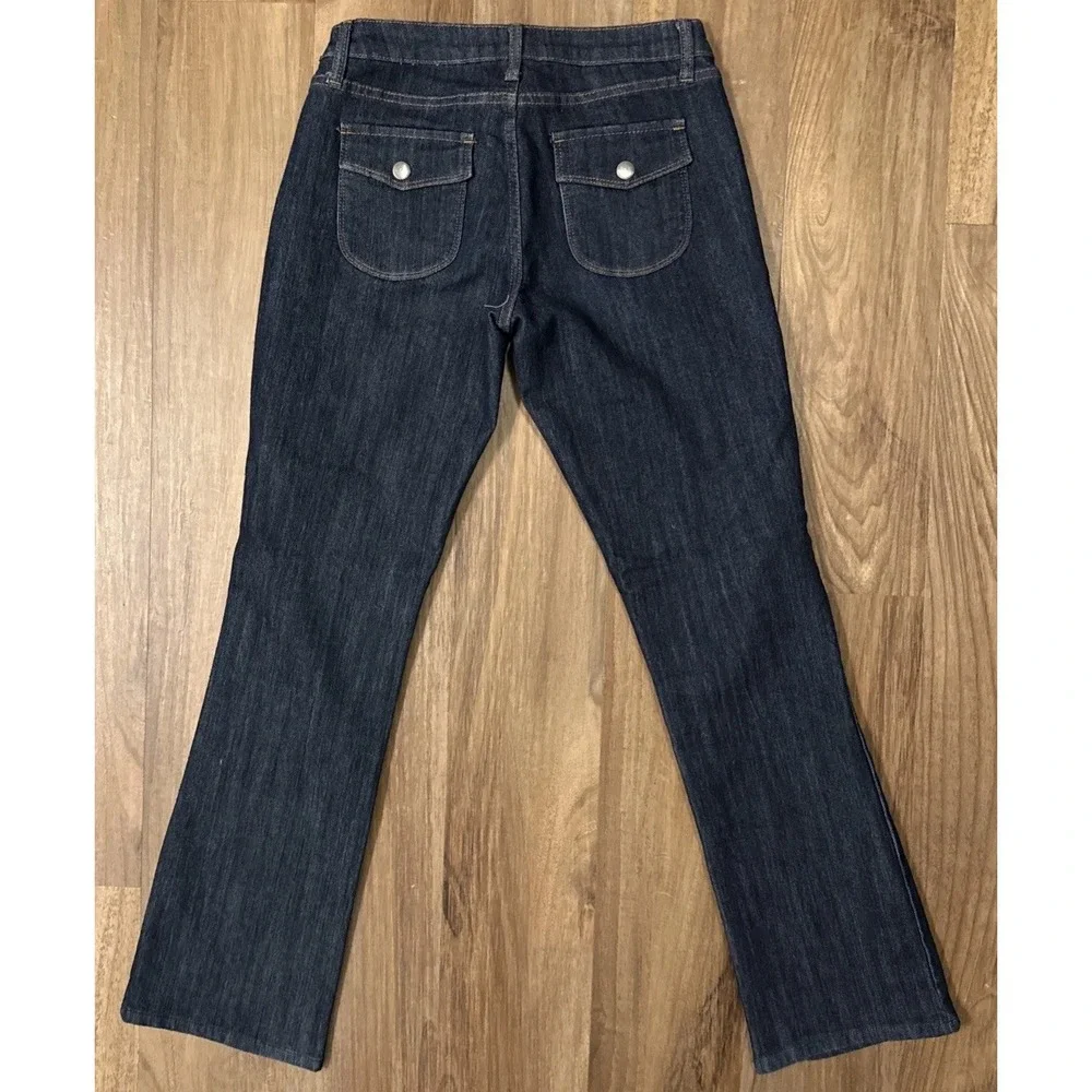 Massini Women's Sz 4 Embroidered Dark Wash Denim Jeans EUC‎